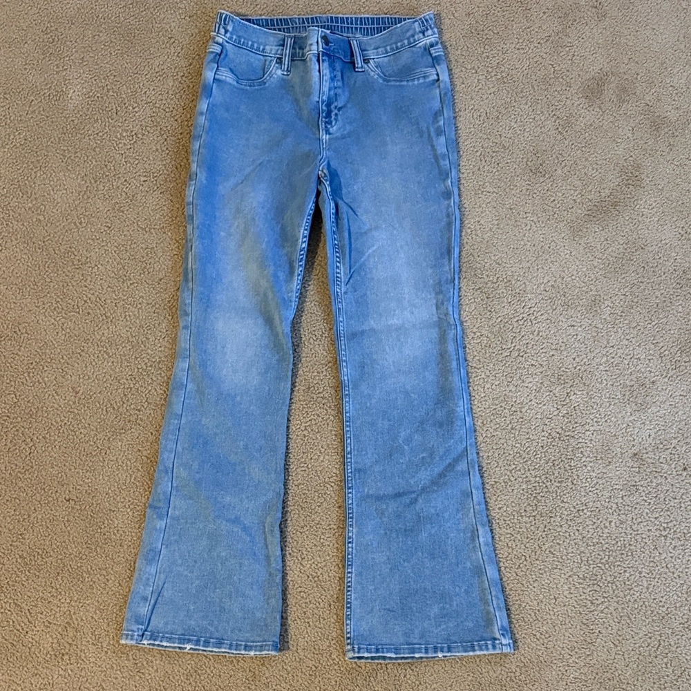 Aerie women’s med pull on soft flare jeans